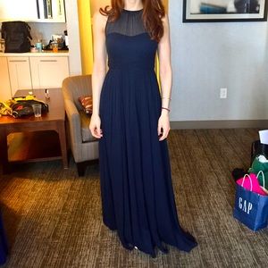 J. Crew Megan Floor Length Dress, Size 2 in Navy